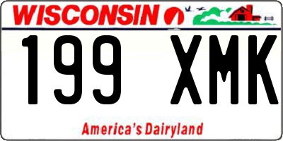 WI license plate 199XMK