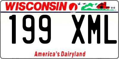 WI license plate 199XML
