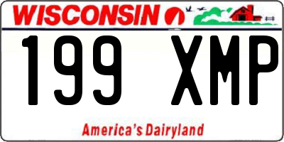 WI license plate 199XMP