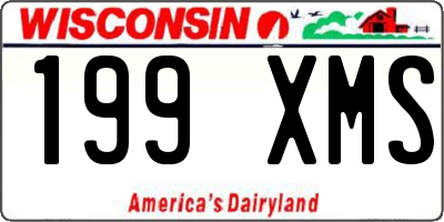 WI license plate 199XMS
