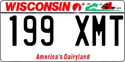 WI license plate 199XMT