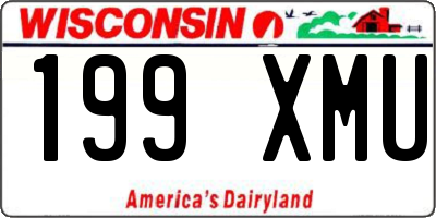 WI license plate 199XMU