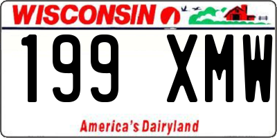 WI license plate 199XMW