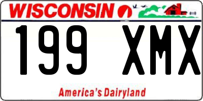 WI license plate 199XMX