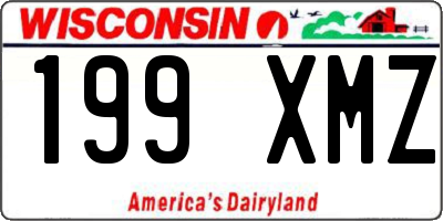 WI license plate 199XMZ