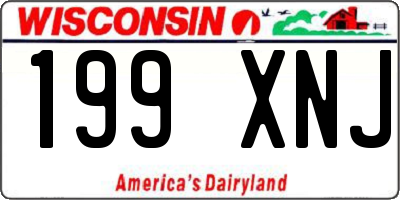 WI license plate 199XNJ
