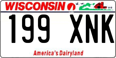WI license plate 199XNK