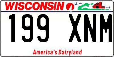 WI license plate 199XNM