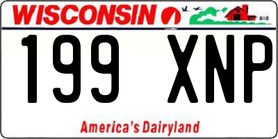 WI license plate 199XNP