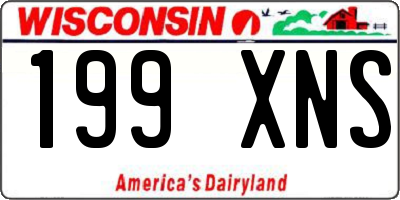 WI license plate 199XNS