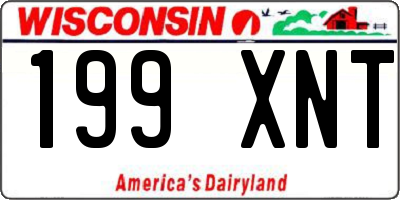 WI license plate 199XNT