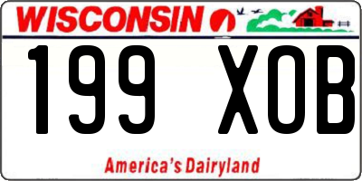 WI license plate 199XOB