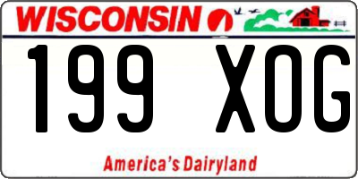 WI license plate 199XOG