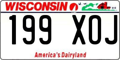 WI license plate 199XOJ
