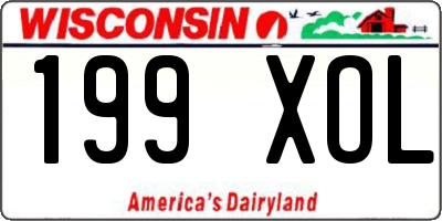 WI license plate 199XOL