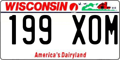 WI license plate 199XOM