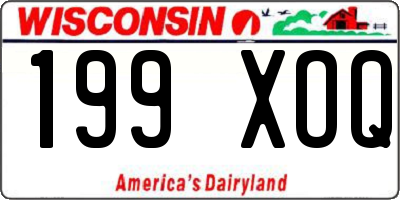 WI license plate 199XOQ
