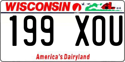 WI license plate 199XOU