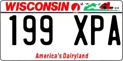 WI license plate 199XPA