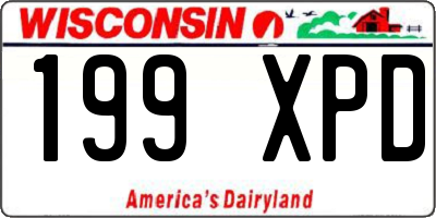 WI license plate 199XPD