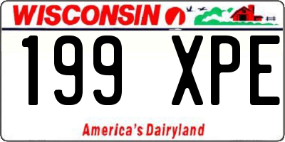 WI license plate 199XPE