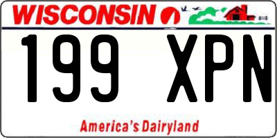 WI license plate 199XPN