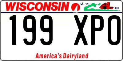 WI license plate 199XPO
