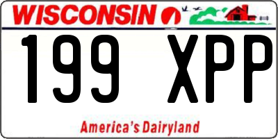 WI license plate 199XPP