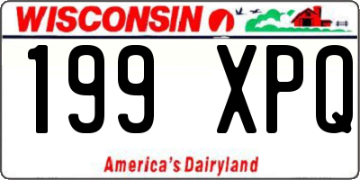 WI license plate 199XPQ