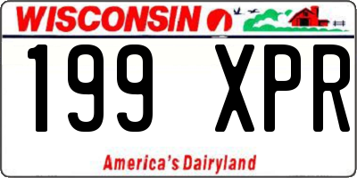 WI license plate 199XPR