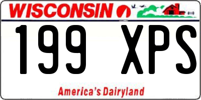 WI license plate 199XPS