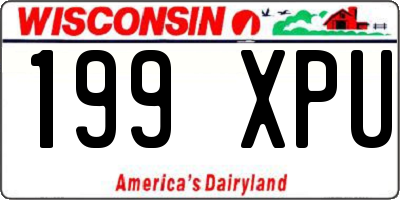 WI license plate 199XPU