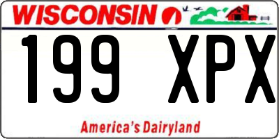 WI license plate 199XPX
