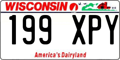 WI license plate 199XPY