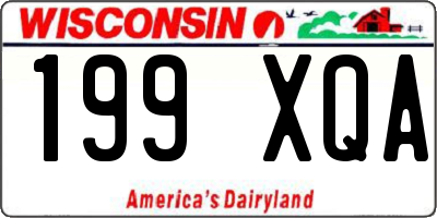 WI license plate 199XQA