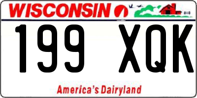 WI license plate 199XQK