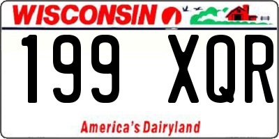 WI license plate 199XQR