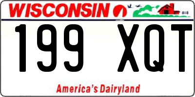 WI license plate 199XQT