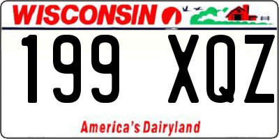WI license plate 199XQZ