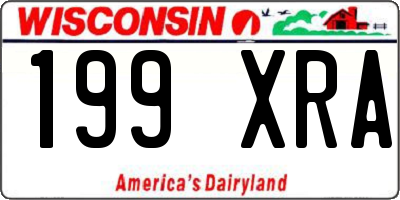 WI license plate 199XRA