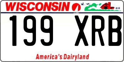 WI license plate 199XRB