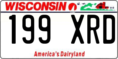 WI license plate 199XRD