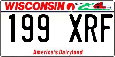 WI license plate 199XRF