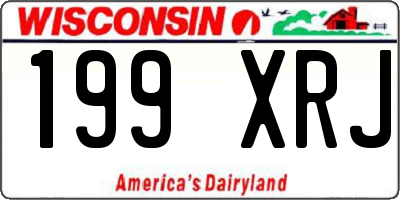 WI license plate 199XRJ