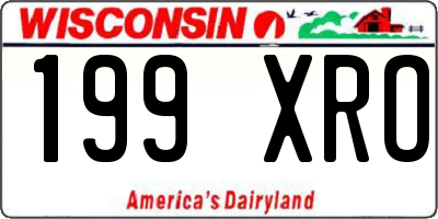 WI license plate 199XRO