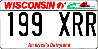 WI license plate 199XRR