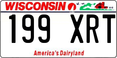 WI license plate 199XRT