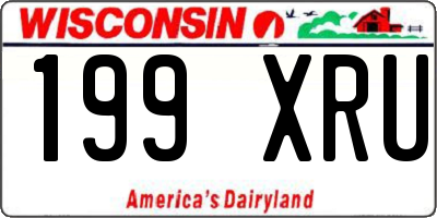 WI license plate 199XRU