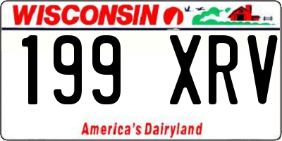 WI license plate 199XRV
