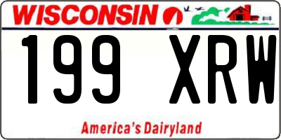 WI license plate 199XRW